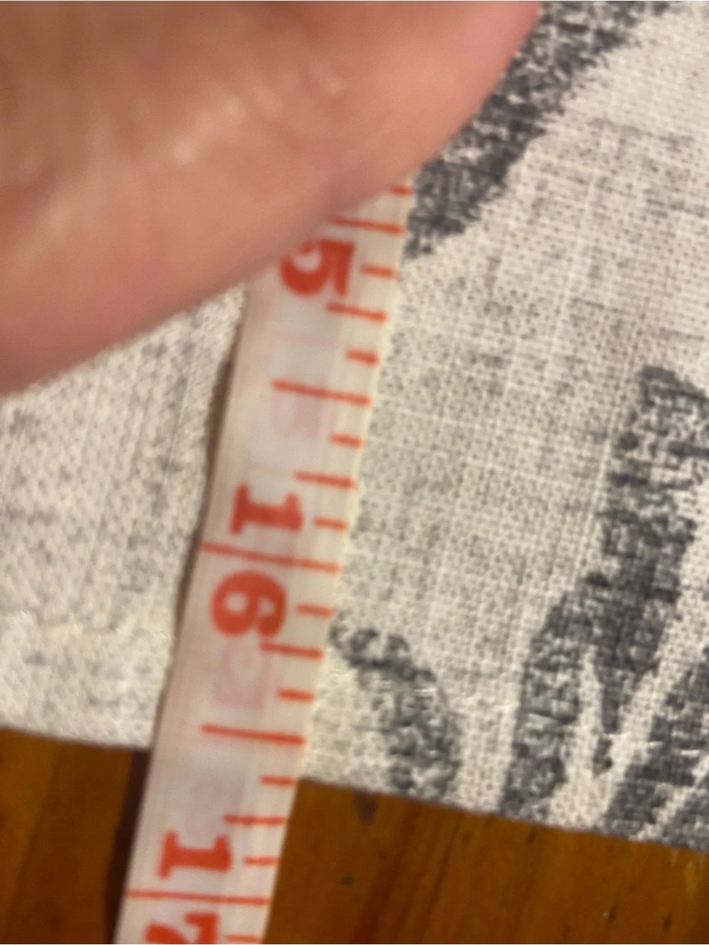 Cotton XL Table Runner in Gray and Blue 126” c 16.5”
